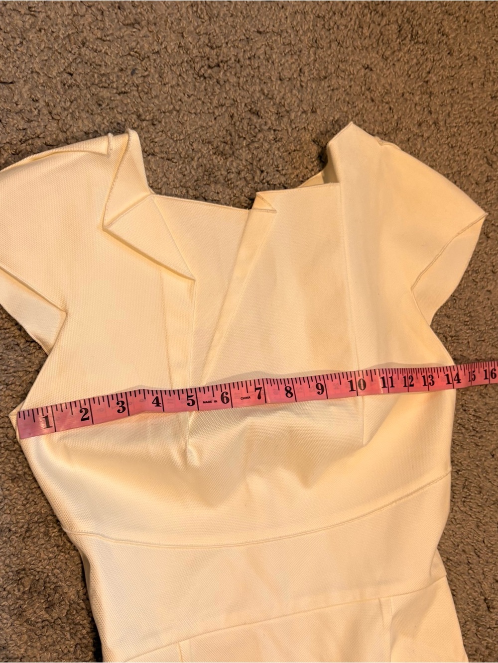 Roland Mouret For Bergdrof Goodman Sheath Dress In Off White Size US 2 - Picture 8 of 16